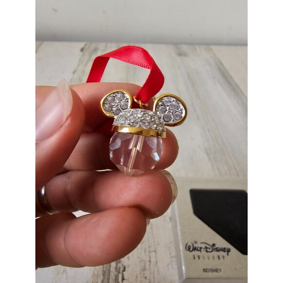 Walt Disney gallery Swarovski Mickey ear charm necklace rhinestone unique gold b - Picture 2 of 7